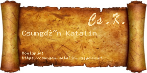 Csungán Katalin névjegykártya